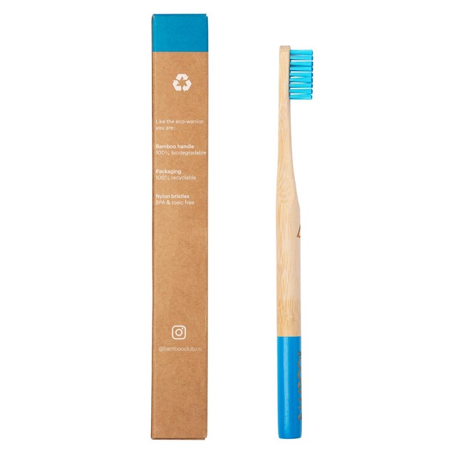 Bamboo Club Blue Adult toothbrush - British product