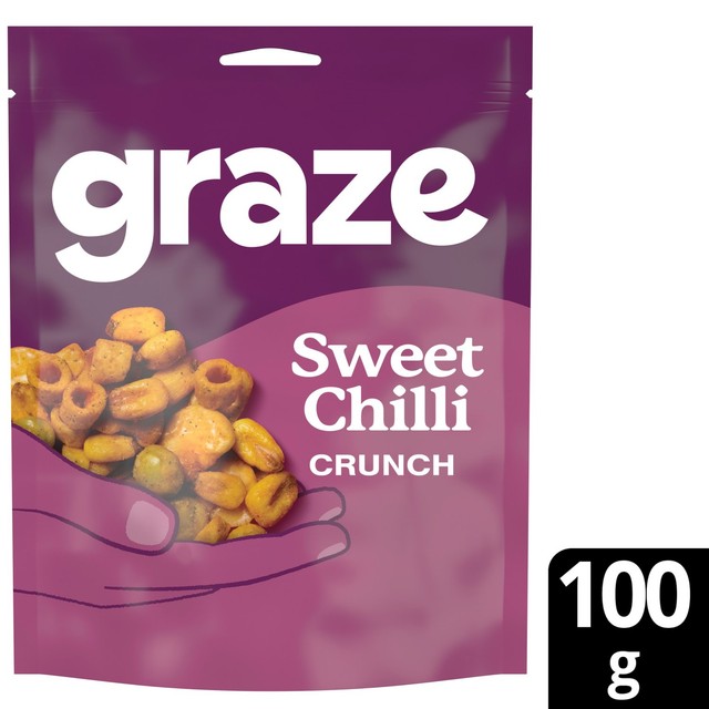Graze Sweet Chilli Crunch vegetable snack 100g, UK version