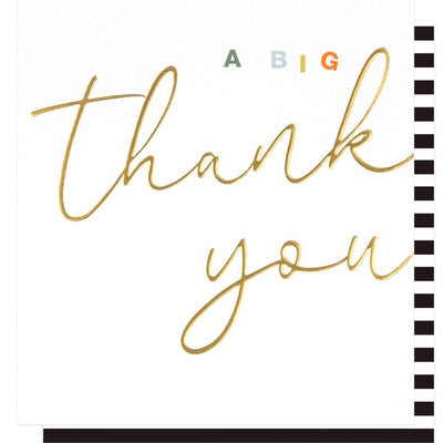 Caroline Gardner Big Thank You Card with Envelope 14cm