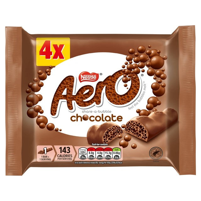 Aero milk chocolate bar multipack (4 x 27g) - British product