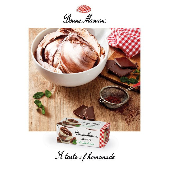 Bonne Maman chocolate and mint mousse dessert 2 x 70g - British product