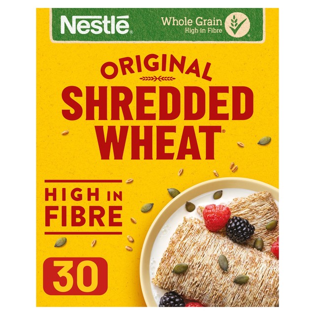 Nestle Shredded Wheat Original wheat cereal biscuits 30 biscuits (British brand)