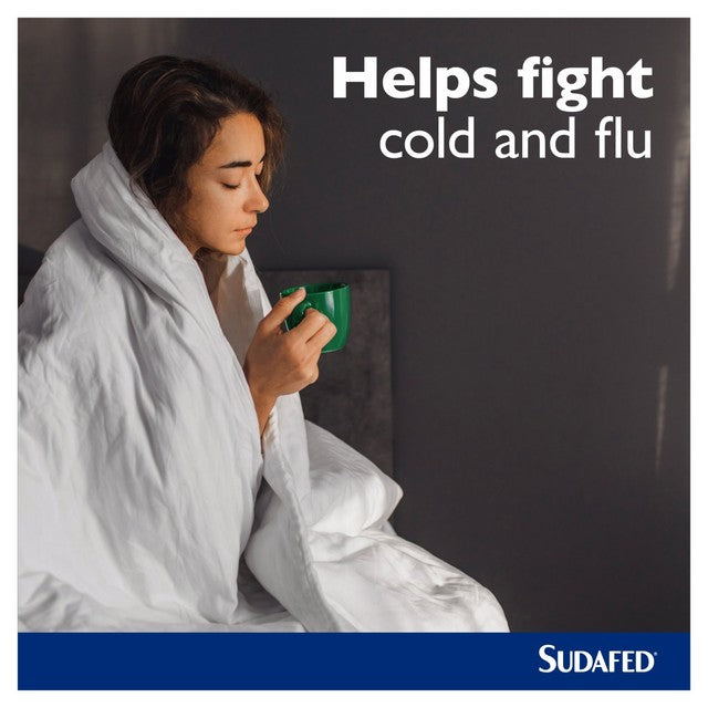Sudafed Mucus Relief Triple Action Cold & Flu Tablets 16 tablets (British brand)