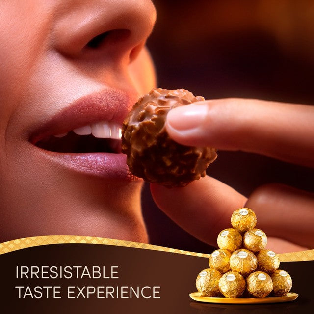 Ferrero Rocher milk chocolate hazelnut pralines box 200g - British product