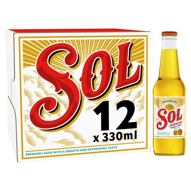 Sol Mexican Lager 12 x 330ml (British brand)