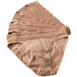 M&S Cotton Lace Knickers Rose Quartz 5 Pack Size 18, imported from the UK