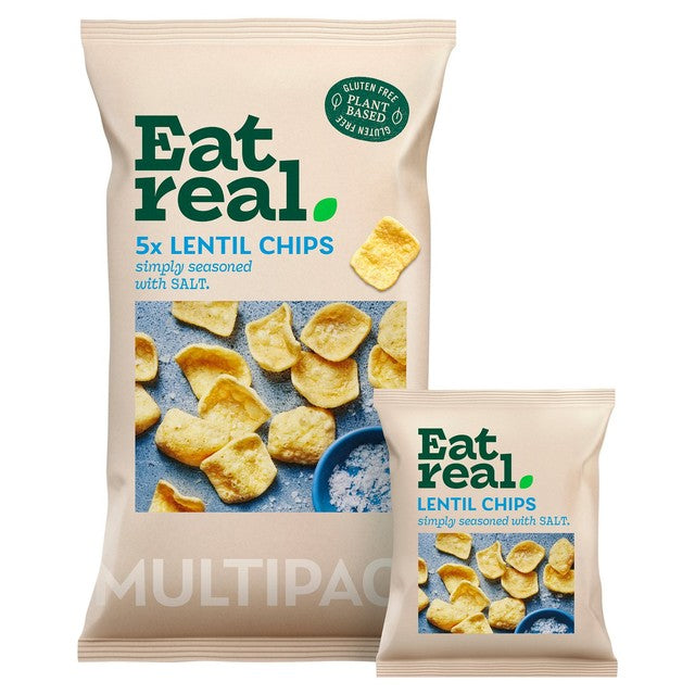 Eat Real salted lentil chips multipack - British product