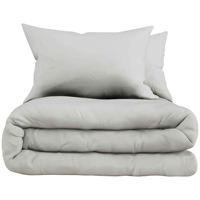 M&S Cotton Rich Bedding King Size Silver Grey, imported from the UK