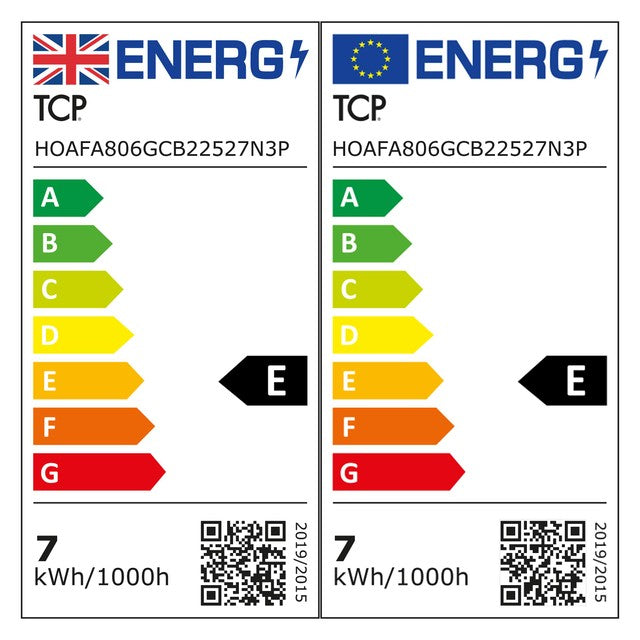 TCP warm white LED bayonet bulb 3 pack (British brand)
