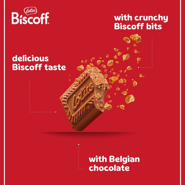 Lotus Biscoff milk chocolate bar with Biscoff crumbs 180g, UK version