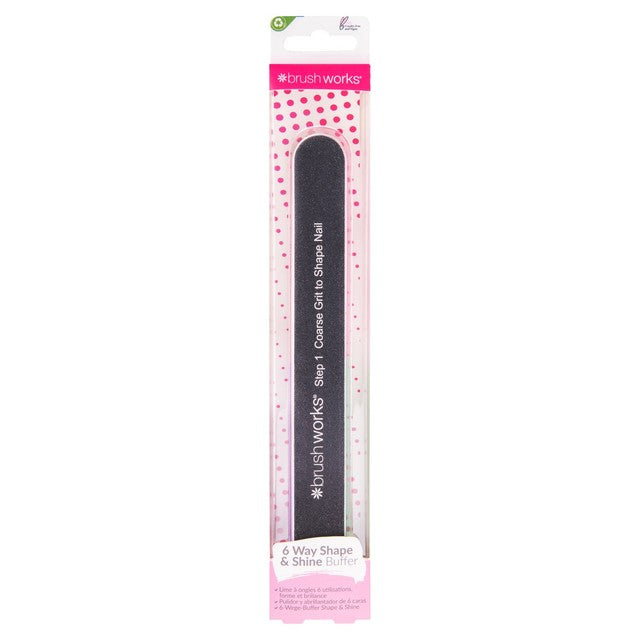 Brushworks 6 Sided Nail File Shape & Shine - British product