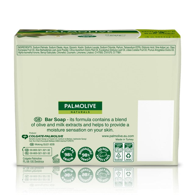 Palmolive soap bar moisture with olive 4 x 90g, imported from the UK