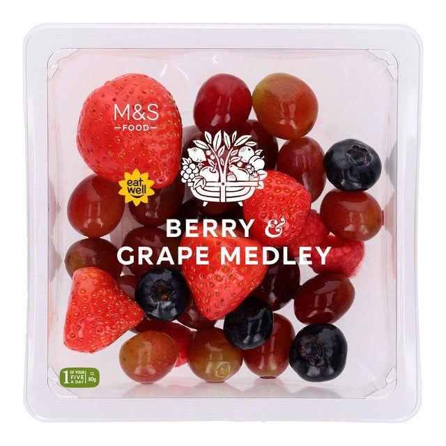 M&S Berry & Grape Medley 250g, imported from the UK