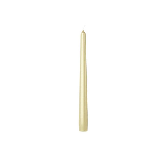 Bolsius metallic silver taper dinner candles 4 pack 24.5cm - British product