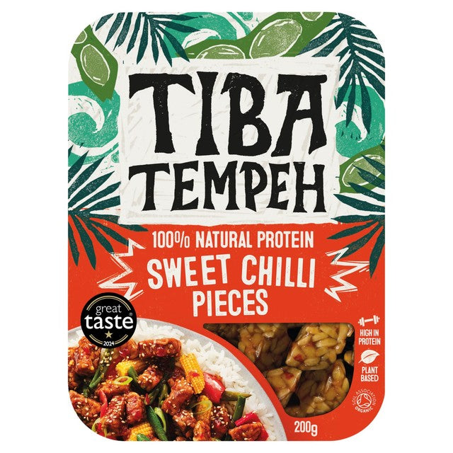 Tiba Tempeh organic sweet chilli tempeh pieces 200g (British brand)