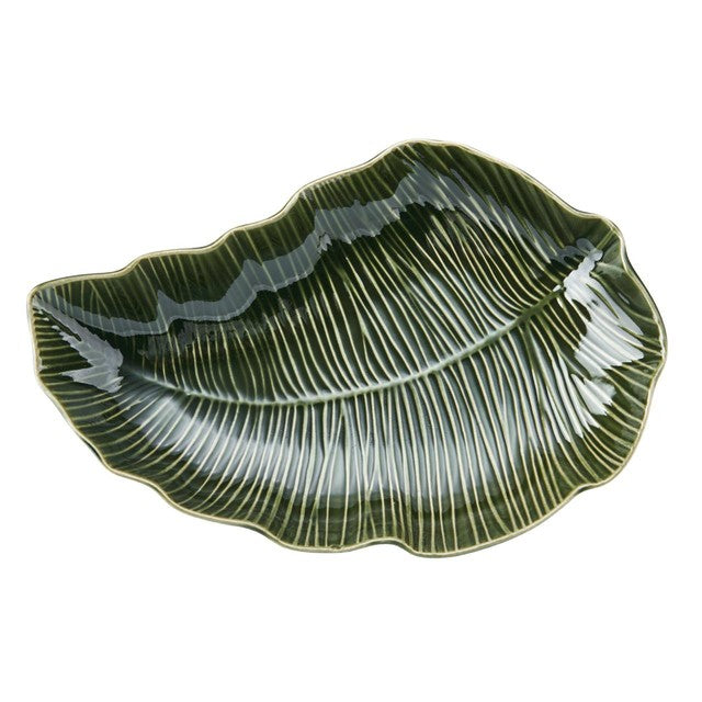 Mikasa Jardin Stoneware Leaf Serving Dish 30cm, imported from the UK