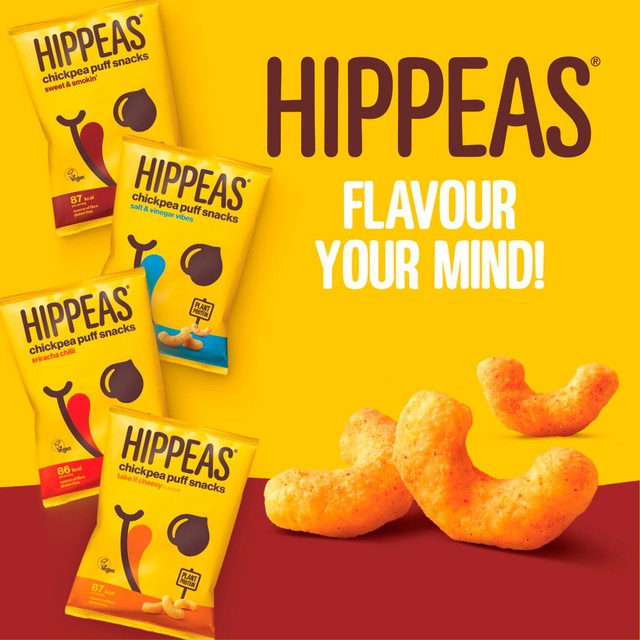 Hippeas chickpea puffs Sweet & Smokin' 5-pack, UK version