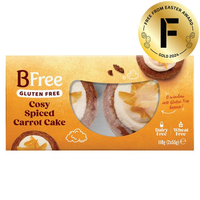 BFree carrot cakes 2 x 85g - British product