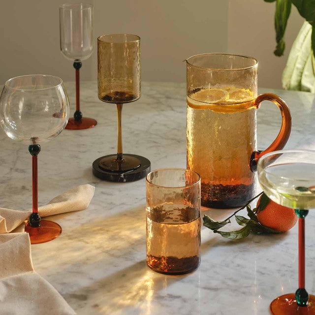 M&S brown hammered wine glasses set of 4, imported from the UK