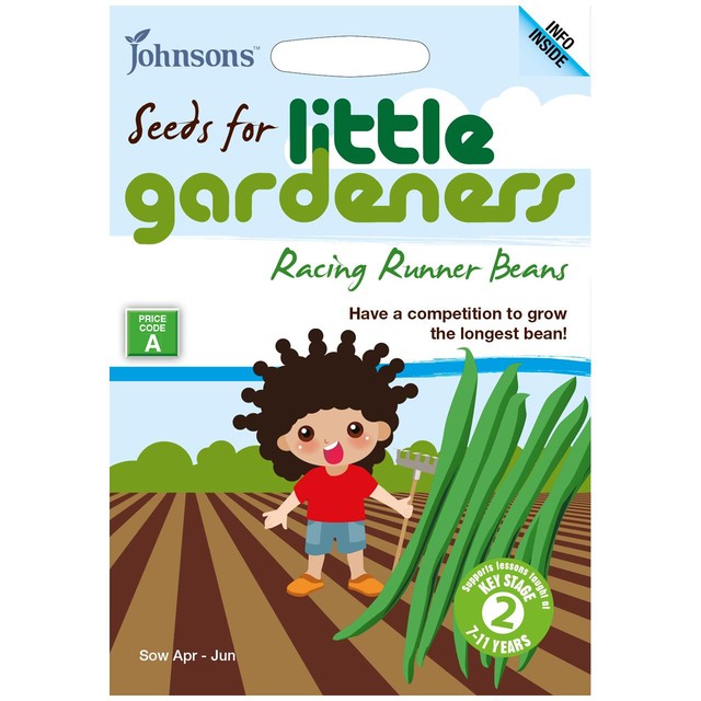 Mr Fothergills Seeds Johnsons Little Gardeners Racing Runner Bean Seeds 15 seeds, imported from the UK