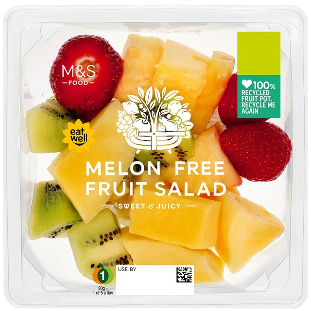 M&S fruit salad melon free 300g, imported from the UK
