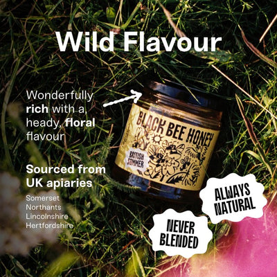 Miel liquide de fleurs sauvages britannique Black Bee Summer 227g