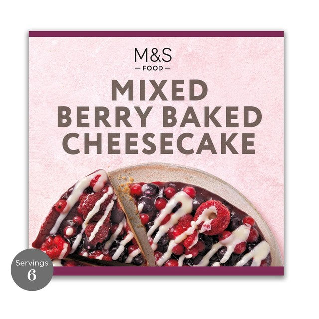 M&S mixed berry cheesecake 626g, imported from the UK
