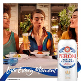 Peroni lager beer in 6x330ml cans, imported from the UK