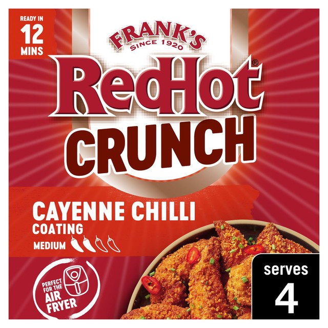 Frank's RedHot Crunch Cayenne Chilli coating mix 70g - British product