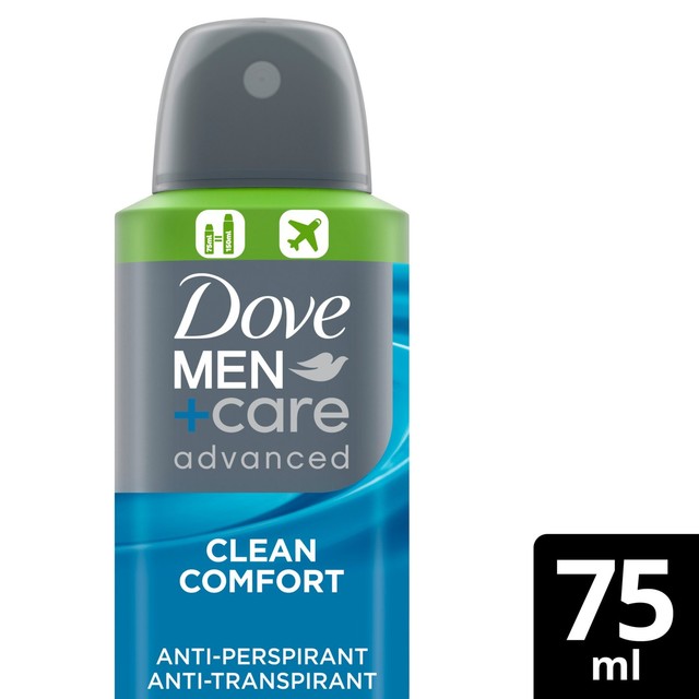 Dove Men+Care Clean Comfort anti-perspirant deodorant 75ml travel size - British product