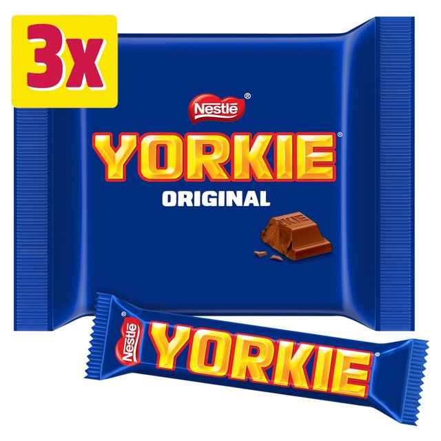 Yorkie Original milk chocolate bar 3x46g (British brand)
