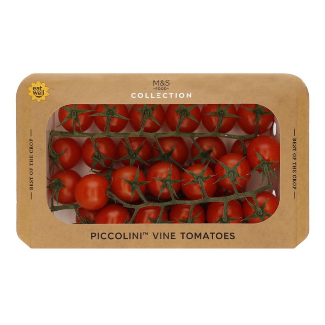 M&S Piccolini vine tomatoes 360g, imported from the UK