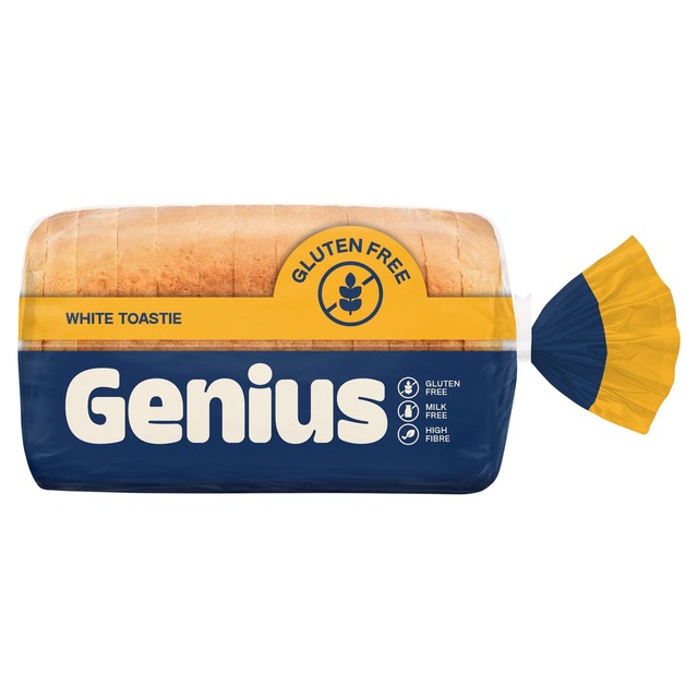 Genius DGF Soft Toastie gluten-free white sliced loaf 430g, UK version