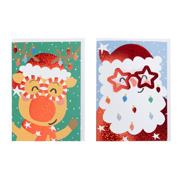 Sainsburys Home Luxury Fun Santa Holographic Move on 10pk