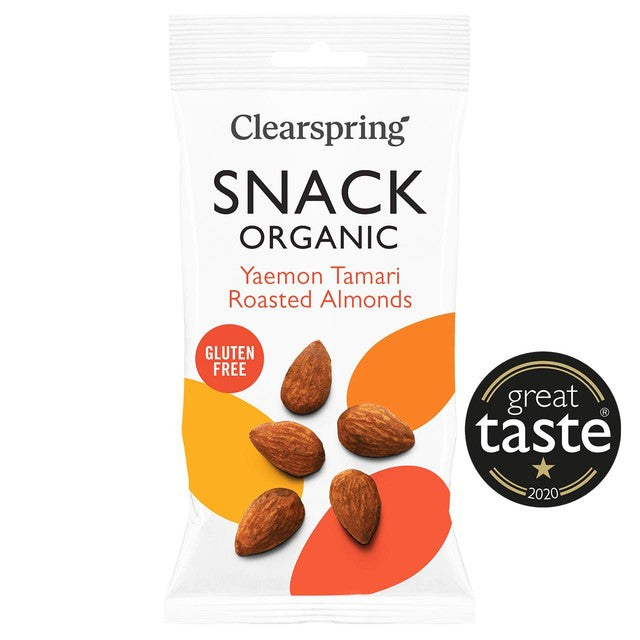 Clearspring tamari roasted Sicilian almonds 30g - British product