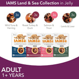 Iams Delights Adult Land & Sea Collection wet cat food multipack 12 x 85g, UK version