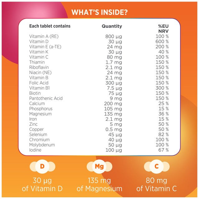 Centrum Vitamin D Boost multivitamin supplement 30 tablets - British product