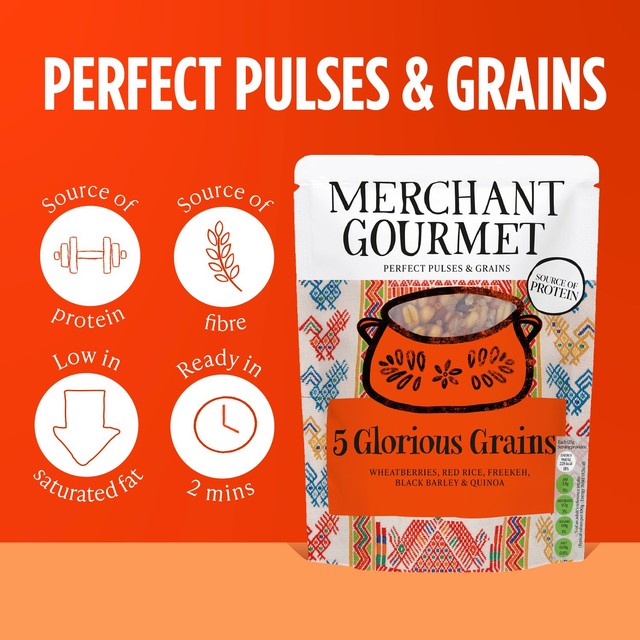 Merchant Gourmet Glorious Grains with Red Rice and Quinoa 250g, imported from the UK