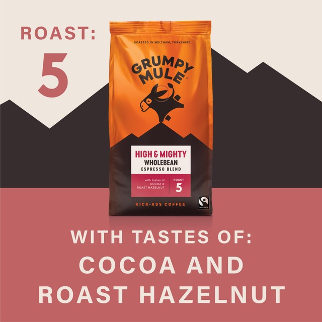 Grumpy Mule High & Mighty Espresso Coffee Beans 200g - British product