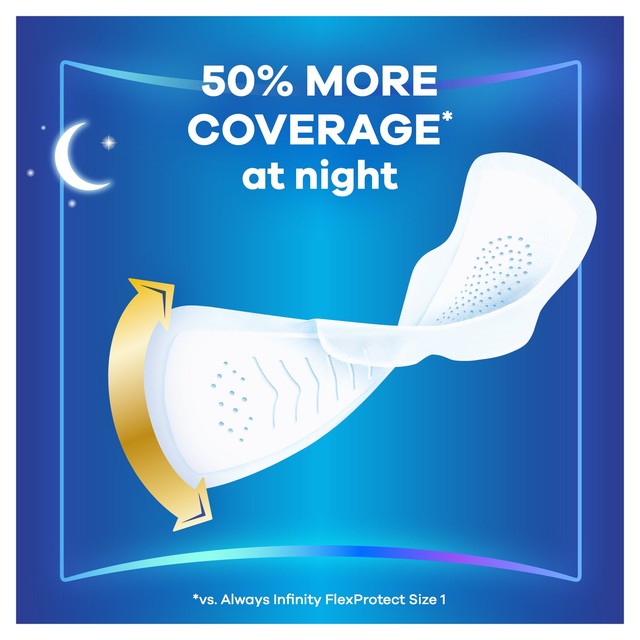 Always Infinity sanitary towels Secure Night Size 4 - British product