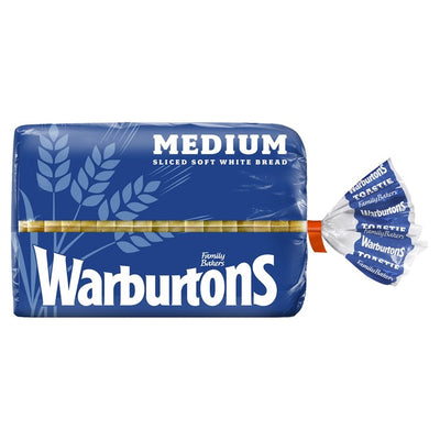 Pain blanc tranché moyen Warburtons 400g