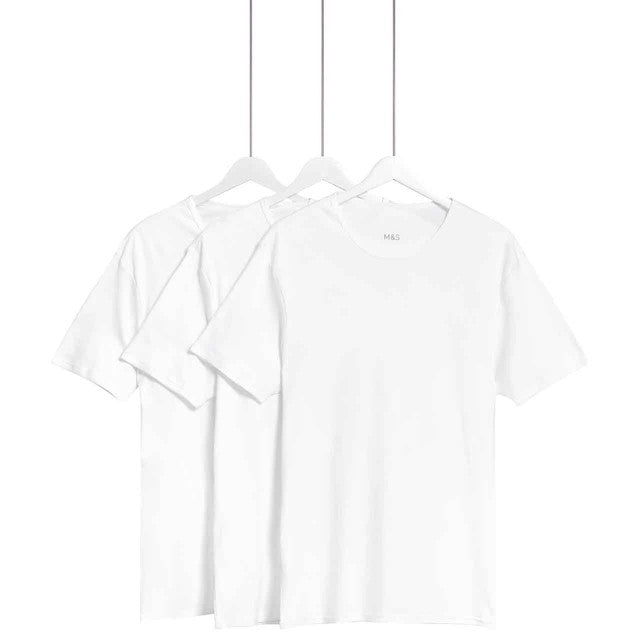 M&S cotton t-shirt vests white 2XL, imported from the UK