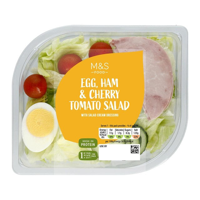 M&S Egg, Ham & Cherry Tomato Salad 245g, imported from the UK