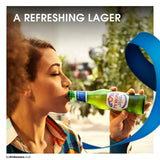 Peroni Nastro Azzurro beer 500ml bottle, imported from the UK