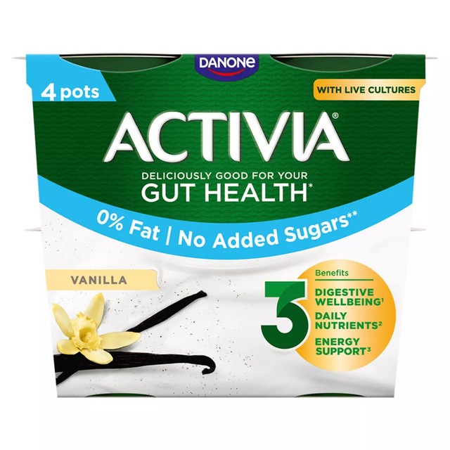 Activia vanilla yogurt 4 x 115g - British product