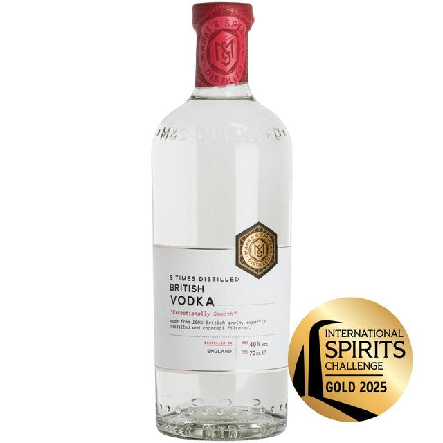 M&S 5 times distilled British vodka 700ml, imported from the UK