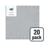 Duni silver paper napkins 20 per pack (British brand)