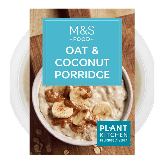 M&S oat and coconut vegan porridge 200g, imported from the UK
