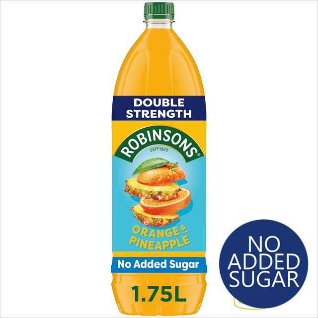 Robinsons Orange & Pineapple Squash 1.75L, imported from the UK