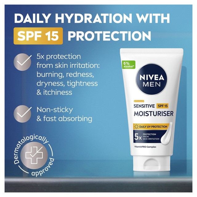 Nivea sensitive shaving gel with 0% alcohol 200ml, imported from the UK